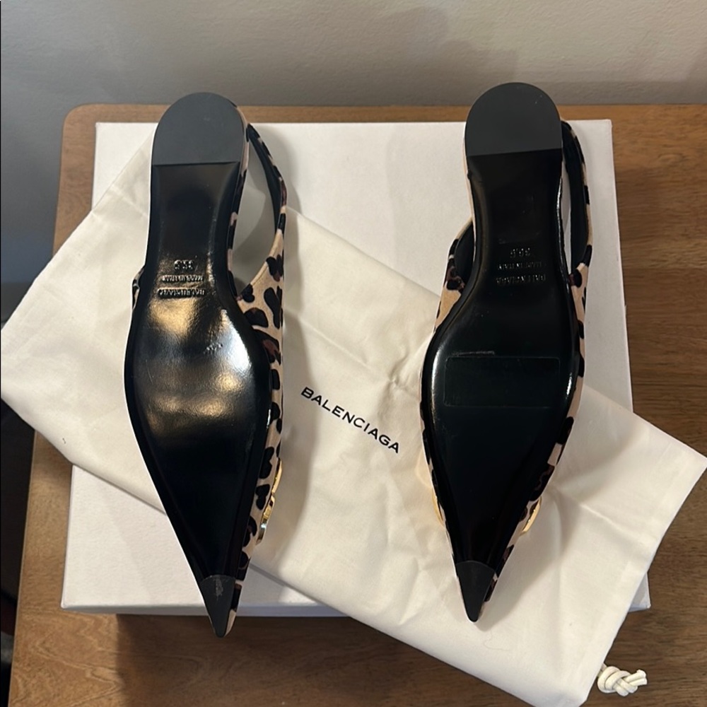Balenciaga Animal Print Sling Back Flat BRAND NEW - Picture 4 of 4